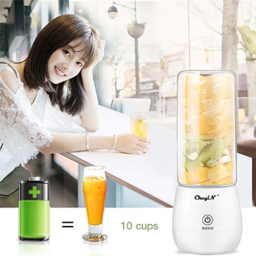 Portable Blender,inkint Personal Size Blender Juicer Cup for Shakes and Smoothies Fruit Mixer with USB Rechargeable 6 Stainless Steel Blades BPA Free 450ml