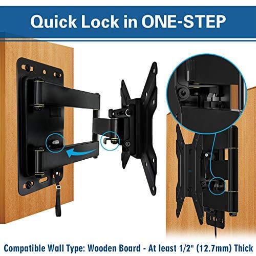Mounting Dream Lockable RV TV Mount for 17-39" Flat Screen TV, RV Mount on Camper Motor Home Marine Boat Truck, Full Motion Unique One Step Lock Design RV TV Wall Mount, 200mm VESA 44 LBS MD2210
