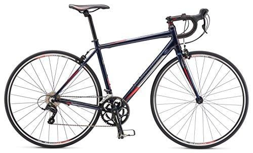 Schwinn Fastback 2 Performance Road Bike for Beginner to Intermediate Riders, Featuring 55cm/Large Aluminum Frame, Carbon Fiber Fork, Shimano Sora 18-Speed Drivetrain, and 700c Wheels, Navy Blue