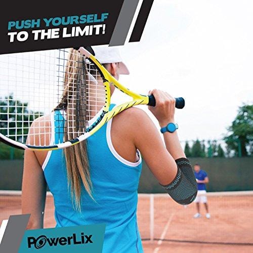 POWERLIX Elbow Brace Compression Support (Pair) - Elbow Sleeve for Tendonitis, Tennis Elbow Brace and Golfers Elbow Treatment, Arthritis, Workouts, Weightlifting – Reduce Elbow Pain