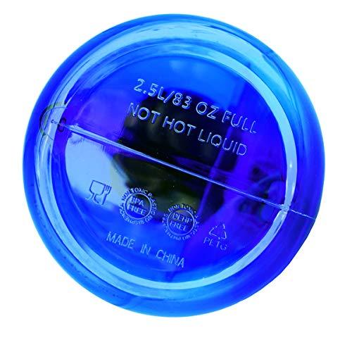 1 Gallon(83OZ) Water Bottle Inspirational Fitness Workout Sports Water Bottle with Time Marker Times for Measuring Your H2O Intake, BPA Free Non-Toxic,Leak Proof Lid (83OZ, Blue) [product _type] BuildLife - Ultra Pickleball - The Pickleball Paddle MegaStore