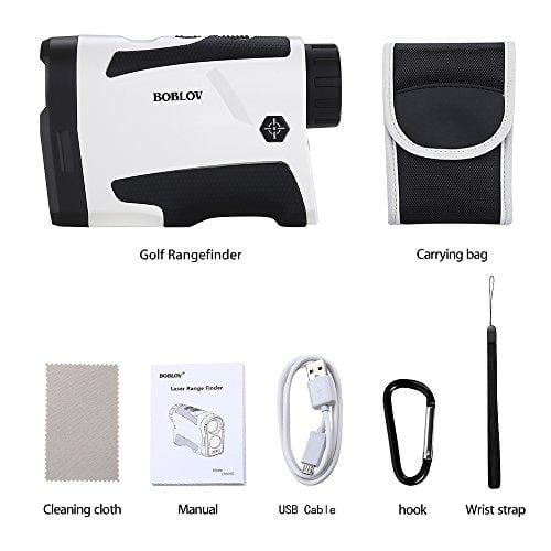 BOBLOV 650Yards Golf Rangefinder with Pinsensor Support Vibration On/Off and USB Charging Flag Lock Distance Speed Measurement Range Finder (LF600G Without Slope) (LF600G Without Slope)