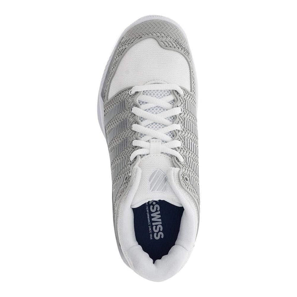 K-Swiss Women's Hypercourt Express Tennis Shoe (White/Silver, 10 M US) [product _type] K-Swiss - Ultra Pickleball - The Pickleball Paddle MegaStore