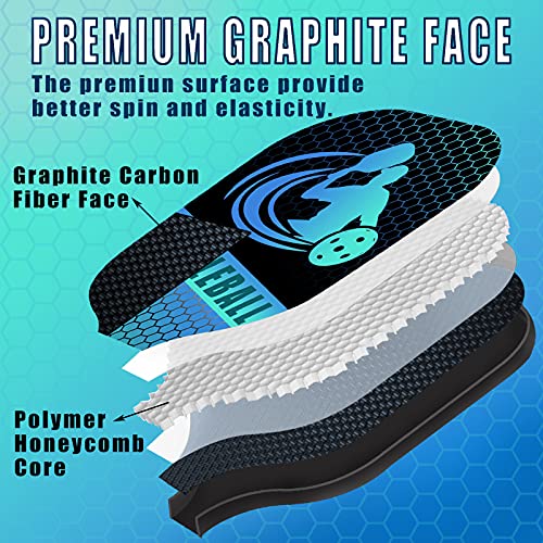 Senston Pickleball Paddle Set of 4,Professional Graphite Pickleball Set, Honeycomb Composite Core, Lightweight Pickle-Ball with Carry Bag & Balls