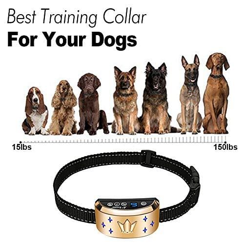 Dog Bark Collar, Waterproof Dog Training Collar, 3 Stop Anti Barking Modes [Beep, Vibration, and Shock], Anti Bark Collar Rechargeable for Small/Medium/Large Dogs