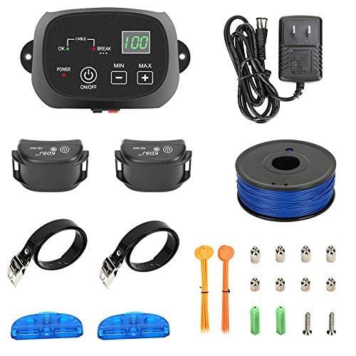 TTPet Electric Dog Fence,In-ground/Aboveground Pet Containment System, IP66 Waterproof&Rechargeable Collar,Shock&Tone Correction,Support 2 Dogs