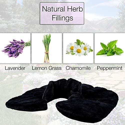 Heating Pad for Neck and Shoulders | Microwavable Weighted Heat Therapy Wrap with 100% Natural Aromatherapy Herbs | Microwave Hot/Cold Pack for Pain & Anxiety Relief, Tension Headache Migraines & More