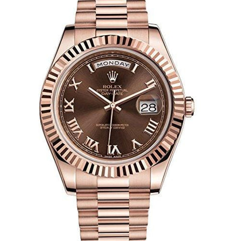 Rolex Day-Date II 41 President Everose Gold Watch Chocolate Dial 218235