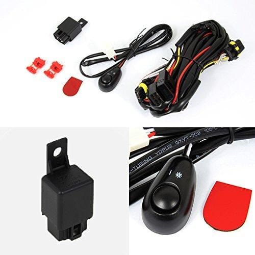 For GMC Sierra Pickup Truck Bumper Driving Clear Fog Lights Driver/Passenger Lamps with Switch/Bulbs