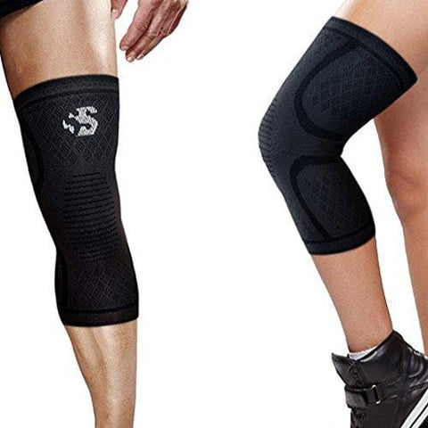 Best Strength Knee Compression Sleeve - Strength Sleeves Brand Knee Support Guaranteed #1 Recovery Brace for Knees Wrap for Leg Pain, Patella Knee, Arthritis, Running, Weightlifting, Workout
