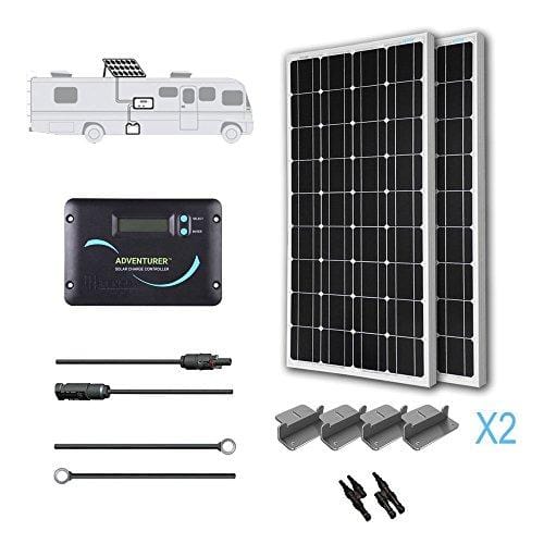 Renogy 200 Watts 12 Volts Monocrystallin Panel Solar RV Kit