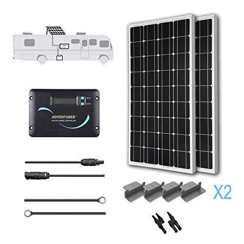 Renogy 200 Watts 12 Volts Monocrystallin Panel Solar RV Kit