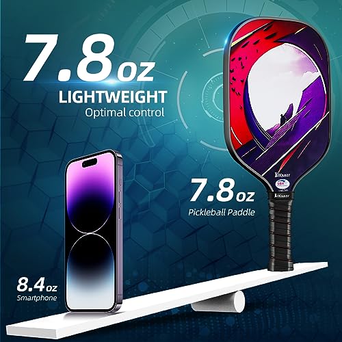 LIKsazr Pickleball Paddles, USAPA Approved Fiberglass Pickleball Set, 2 Pickleball Paddles, 2 Cooling Towels, 4 Pickleball Balls & Pickleball Bag, Pickleball Paddle Gifts for Men Women
