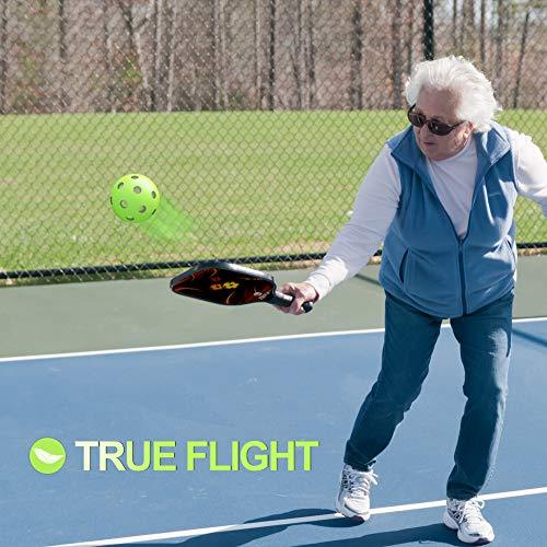 ZOEA Pickleball Balls Outdoor neon with 26 Drilled Holes (Durable/consistent Flight and Bounce) 3 Pack Set&6 Pack Set