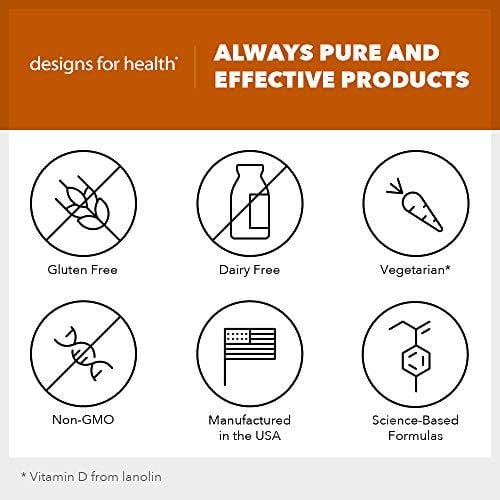 Designs for Health 10000 IU D3 - Vitamin D Ultra 10k, High Potency D3 with Vitamin K1 + K2 MK7 (60 Capsules)