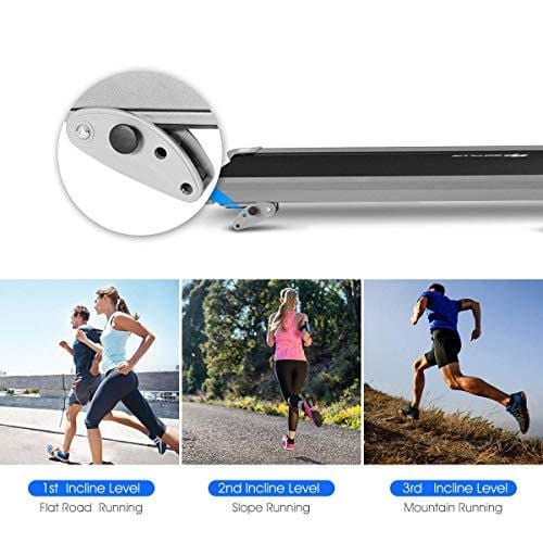 Goplus 2.25HP Electric Folding Treadmill with Incline, Walking Running Jogging Fitness Machine with Blue Backlit LCD Display for Home & Gym Cardio Fitness (Black Jaguar Ⅳ - Updated)