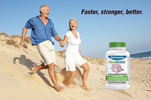 DrFormulas' Best Probiotics for Women & Men | Nexabiotic Multi Probiotic with Saccharomyces Boulardii, Lactobacillus Acidophilus, B. infantis, Prebiotic 60 Capsules (Not Pearls)