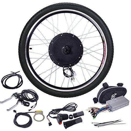 JAXPETY 48V 1000W Electric Bicycle Cycle E Bike 26" Front Wheel Ebike Hub Motor Conversion Kit Hub Motor Wheel