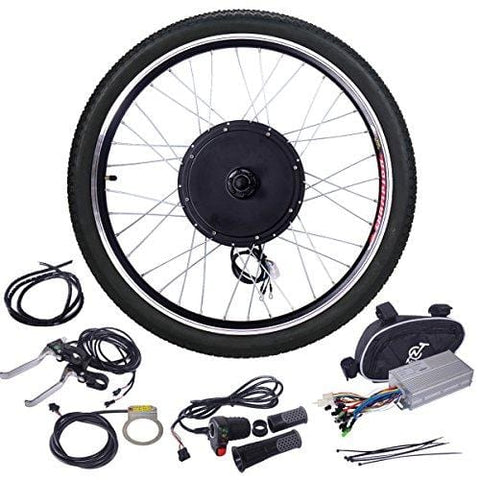 JAXPETY 48V 1000W Electric Bicycle Cycle E Bike 26" Front Wheel Ebike Hub Motor Conversion Kit Hub Motor Wheel