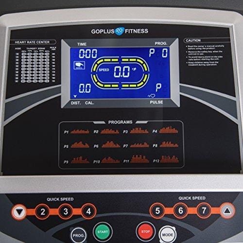 Goplus 2.25HP Folding Treadmill Electric Support Motorized Power Running Fitness Jogging Incline Machine g Fitness Jogging Incline Machine Fitness Jogging Incline Machine Black Jaguar Ⅱ(Classic)