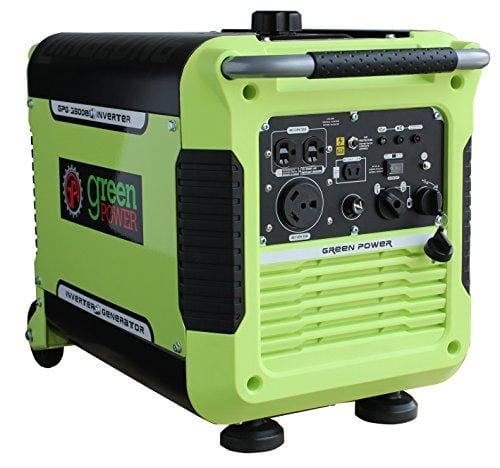Green-Power America GPG3500iE 3500W Inverter Generator, Green/Black