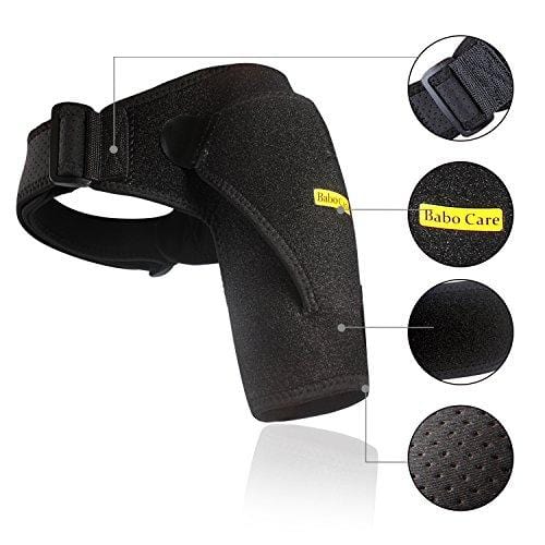 Babo Care Shoulder Stability Brace with Pressure Pad Light and Breathable Neoprene Shoulder Support for Rotator Cuff, Dislocated AC Joint, Labrum Tear, Shoulder Pain, Shoulder Compression Sleeve
