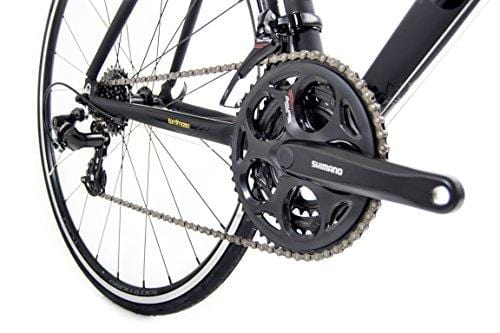 Tommaso Fascino - Sport Performance Aluminum Road Bike, Shimano Tourney, 21 Speeds - Black/Yellow - Large