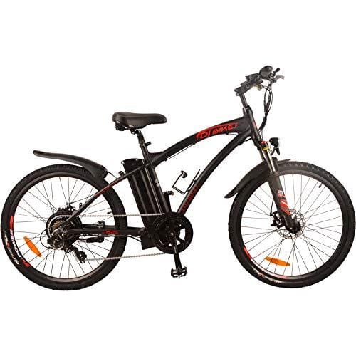 DJ Mountain Bike 750W 48V 13Ah Power Electric Bicycle, UL 2849, Matte Black, LED Bike Light, Fork Suspension and Shimano Gear,