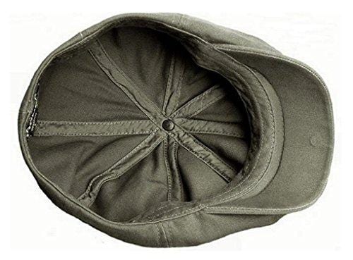 Rooster Washed Cotton Newsboy Gatsby Ivy Cap Golf Cabbie Driving Hat (X-Large, Khaki)