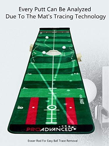 ProAdvanced ProInfinity Putting Mat - 4 Speed Golf Green Simulater - Special Package - for Family - for Children - for Party