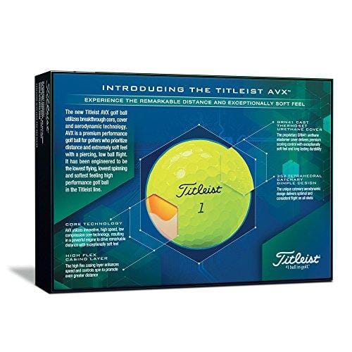 Titleist AVX Golf Balls, Yellow (One Dozen)