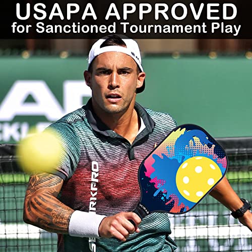 Vobab Lightweight Pickleball Paddles Set: 2 Pickleball Rackets 8 Pickle Balls 1 Portable Bag - Pickleball Racquet Outdoor & Indoor use in 4.72In Grip with Polypropylene Honeycomb Core