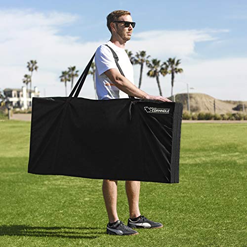 GoSports 4'x2' Regulation Size Wooden Cornhole Boards Set | Includes Carrying Case | Full Regulation Size Bean Bag Toss Boards
