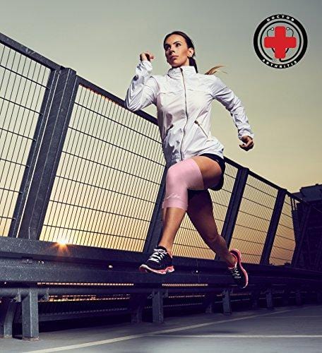 Doctor Developed Ladies Pink Knee Brace/Knee Compression Sleeve/Knee Support for Women & Doctor Written Handbook -Guaranteed Relief for Arthritis, Tendonitis, Injury Support, Running (XXX-Large)
