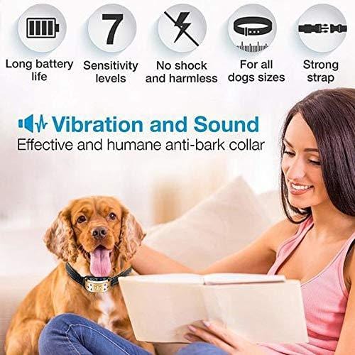 Dog Bark Collar, Waterproof Dog Training Collar, 3 Stop Anti Barking Modes [Beep, Vibration, and Shock], Anti Bark Collar Rechargeable for Small/Medium/Large Dogs