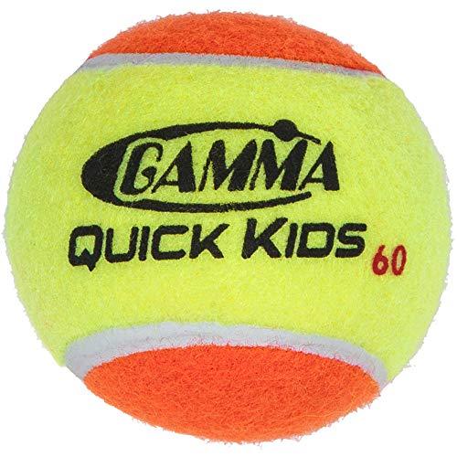 Gamma Sports Kids Training (Transition) Balls, Yellow/Orange, Quick Kids 60, Bucket of 48