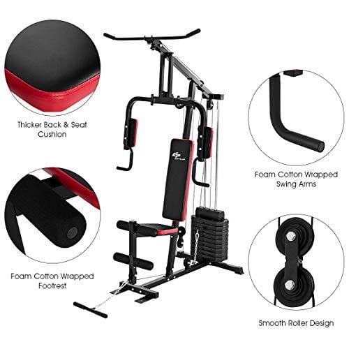 GOPLUS Multifunction Home Gym System Weight Training Exercise Workout Equipment Fitness Strength Machine for Total Body Training