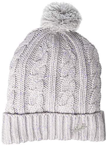 NIKE Sportswear Women's Beanie, Atmosphere Grey/Metallic Silver, One Size