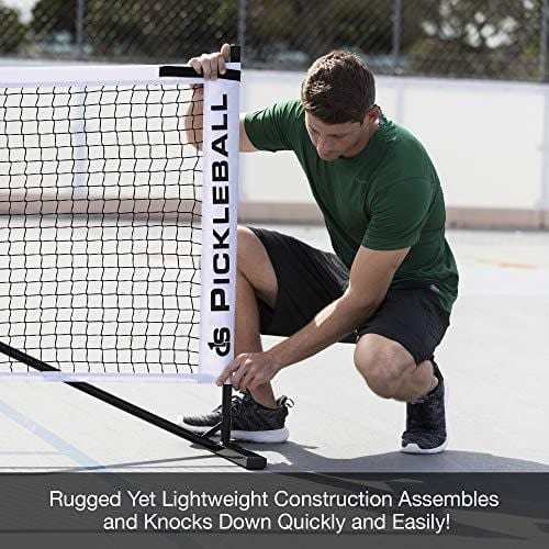 Day 1 Sports Portable Pickleball Net with Tube Steel Frame, Carry Bag Professional, Tournament Nets - Durable Pickle Ball Equipment Set and Accessories - Outdoor or Indoor Play, Regulation Size
