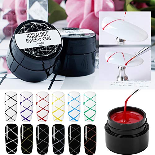 Braceus DIY Pulling Line Silk Spider Painting Drawing Gel UV Nail Art Lacquer Varnish 21
