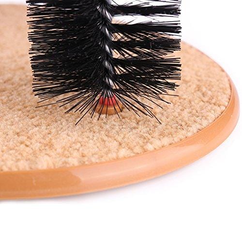 AikoPets Cat Arch Self Groomer Massager Groom Toy Dog Brushes Pet Puppy Cat Scratcher Toys Fur Grooming Cat Toy Brush Controls Shedding with Scratch Pad and Catnip Interactive Kitten Toys