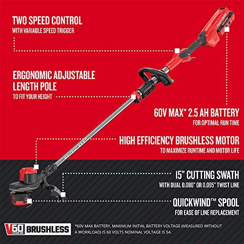 CRAFTSMAN V60 WEEDWACKER String Trimmer & Edger (CMCST960E1)