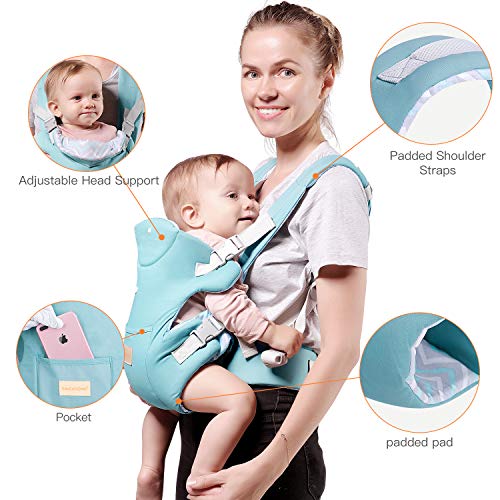 TIANCAIYIDING Ergonomic Baby Carrier，Soft & Breathable Baby Carriers Backpack Front and Back for Infants to Toddlers Up to 44 lbs