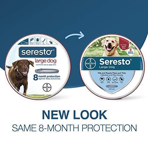 Seresto flea collar for dogs, 8-month flea and tick prevention for dogs over 18 lbs