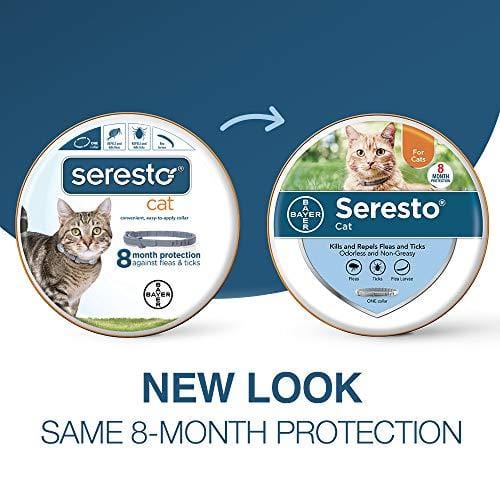 Seresto flea collar for cats, 8-month flea and tick prevention for cats 10 weeks of age and older