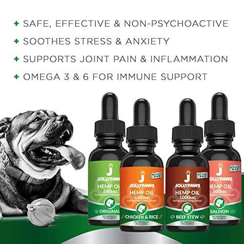 Hemp Oil for Dogs and Cats - 1000 MG - Pain Relief for Pets, Stress & Anxiety Relief - Chicken & Rice Flavor - Made in USA
