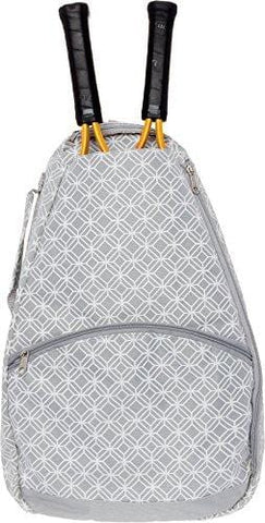 LISH Ace Tennis Racket Backpack - Women's Tennis Racquet Holder Bag (Grey)