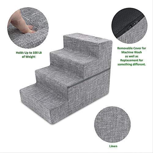Best Pet Supplies Foldable CertiPUR-US Certified Foam Pet Stairs/Steps
