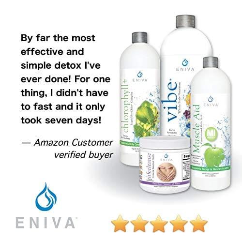 Detox and Cleanse 7 Day NO Dieting Kit for Belly Fat, Liver,Colon | All Natural, Non Fasting, Complete Kit. Voted Best 2018. Eniva Health