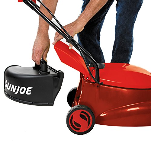 Sun Joe MJ401E-RED Mow Joe 14-Inch 12 Amp Electric Lawn Mower With Grass Bag, Red